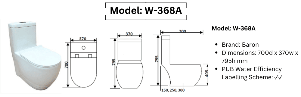 toilet bowl model w 368a