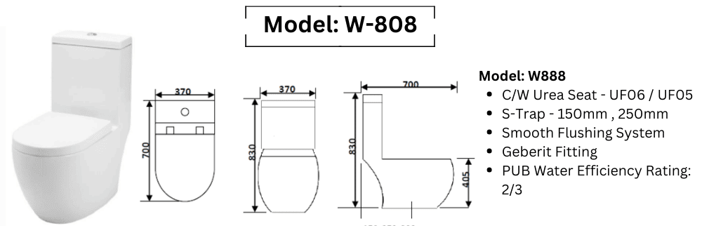 toilet bowl model w 808